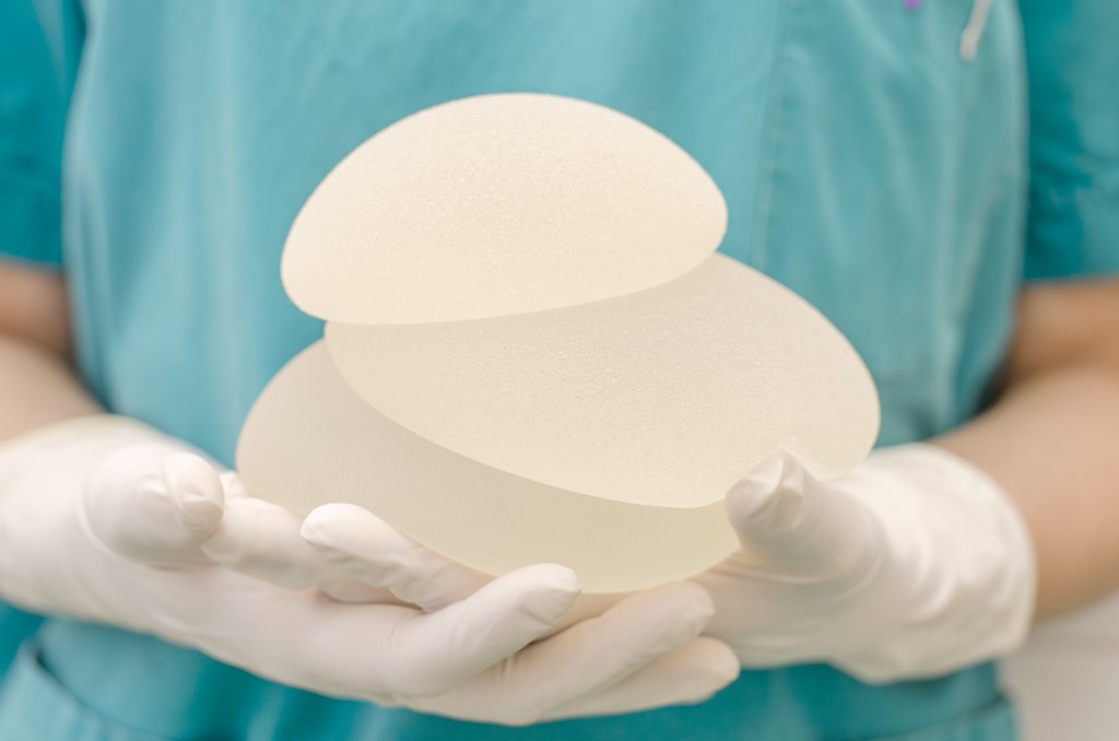 Silicone breast implants